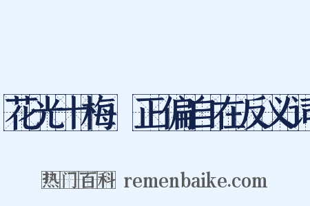 花光十梅·正偏自在反义词是什么意思的图片